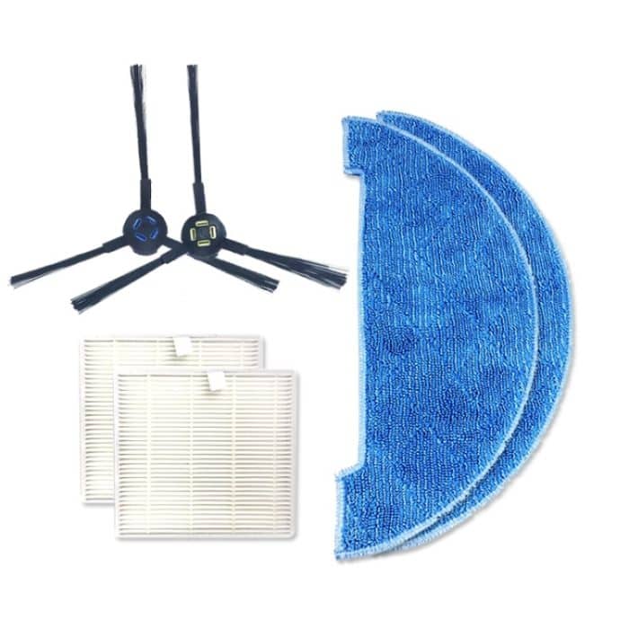 XI273 1 Paar I258-Seitenbürste + 2 Stück I206-Filter + I262-Reinigungstuch für ILIFE V8S – Bild 1