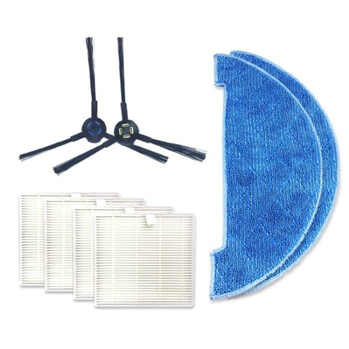 ZY17590586.jpg XI275 Paar I258 Seitenbürste + 4 Stück I206 Filter + 2 Stück I262 Reinigungslappen für ILIFE V8S – Bild 1