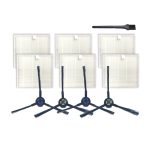XI284 2 Paar I258 Seitenbürsten + 6 PCS I206 Filter + G101 Kleine schwarze Bürste für ILIFE V8S