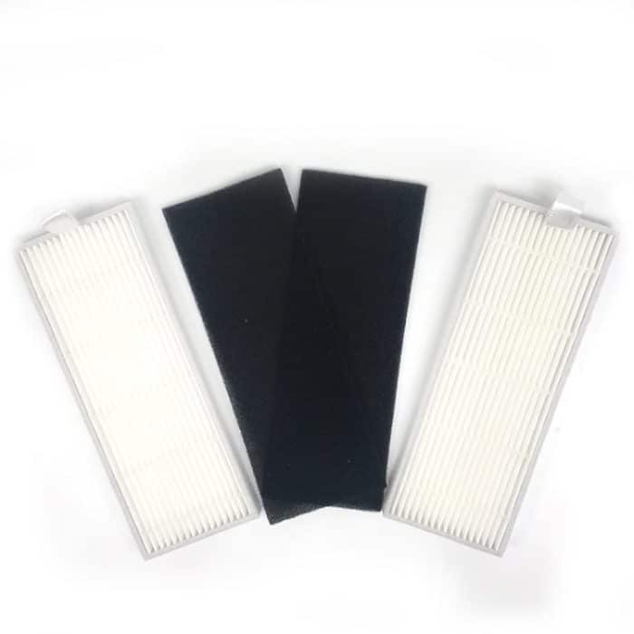 XI217 4 Paar K614 Seitenbürsten + 4 PCS I207 Filter + Hauptbürste I202 Set für ILIFE A4 – Bild 4