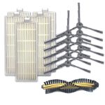 XI218 5 Paar K614 Seitenbürsten + 5 PCS I207 Filter + Hauptbürste I202 Set für ILIFE A4