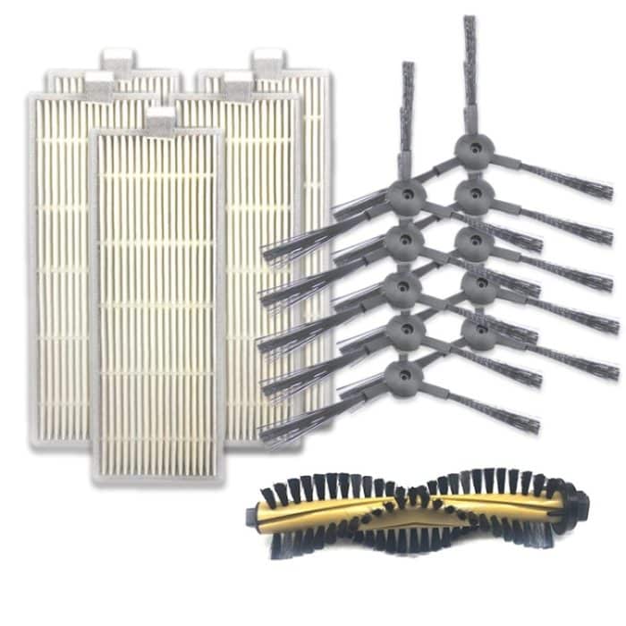 ZY18015876.jpg XI218 5 Paar K614 Seitenbürsten + 5 PCS I207 Filter + Hauptbürste I202 Set für ILIFE A4 – Bild 1