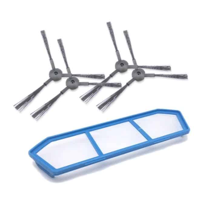 XI219 2 Paar K614 Seitenbürsten + I205 Initial Effect Filter für ILIFE A4 / A4S / A6 – Bild 1