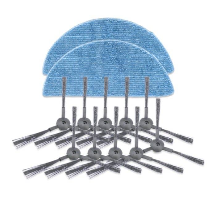 ZY18037461.jpg XI246 5 Paar K614 Seitenbürsten + 2 Stück I201 Lappen Set für ILIFE V3S Pro / V3S / V5S Pro / V50 / V5S – Bild 1