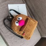 Plüsch süße Vogel Handtasche Doppel Umhängetasche Mädchen Rucksack – Bild 4