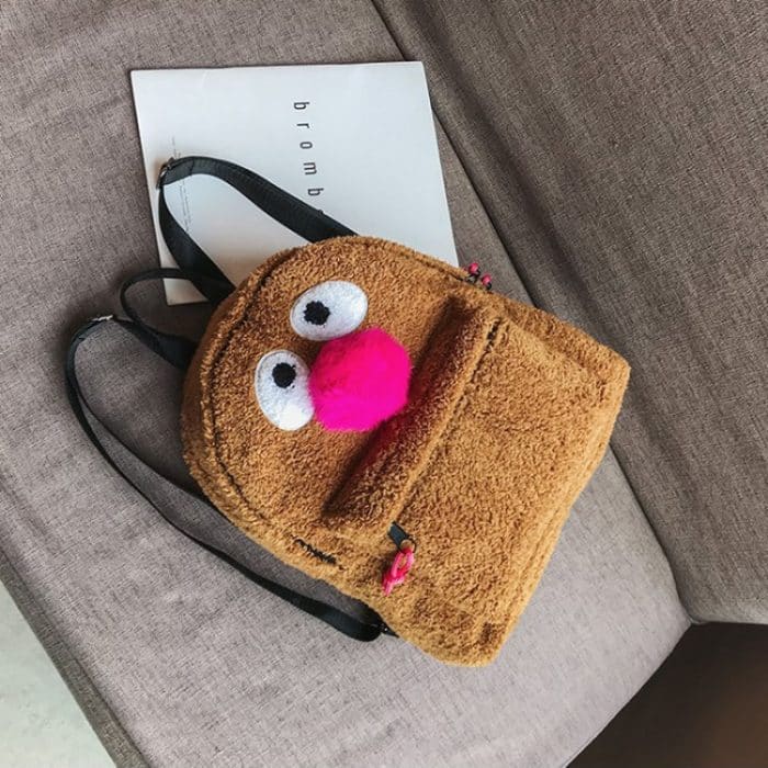 Plüsch süße Vogel Handtasche Doppel Umhängetasche Mädchen Rucksack – Bild 4