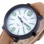 319 YAZOLE Herren-Armbanduhr, modisch, leuchtend, Business-Lederband, Quarz-Armbanduhr – Bild 3