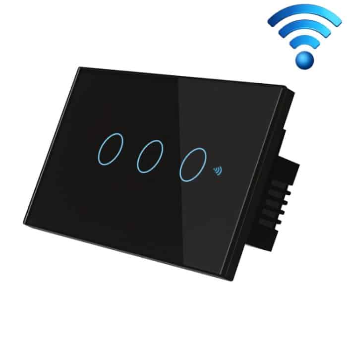 CA5623B.jpg TC120 Wifi Smart Licht Schalter Glas Bildschirm Touch Panel Sprachsteuerung Drahtlose Wand Schalter Arbeiten mit Alexa Echo/Google hause – Bild 1