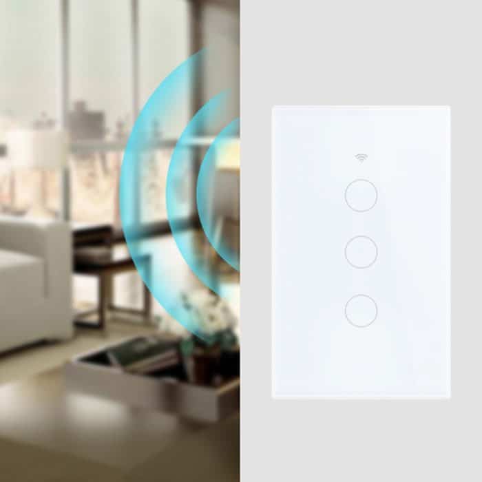 TC120 Wifi Smart Licht Schalter Glas Bildschirm Touch Panel Sprachsteuerung Drahtlose Wand Schalter Arbeiten mit Alexa Echo/Google hause – Bild 5