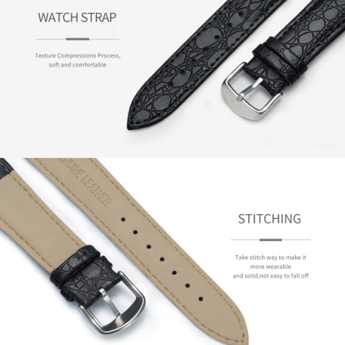 CA7413ZW_5.jpg 406 YAZOLE Herrenmode Business Lederband Quarz-Armbanduhr (Braun + Weiß) – Bild 6