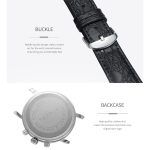 406 YAZOLE Herrenmode Business Lederband Quarz-Armbanduhr (Braun + Weiß) – Bild 7