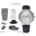 406 YAZOLE Herrenmode Business Lederband Quarz-Armbanduhr (Braun + Weiß) – Bild 10