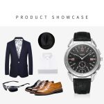 419 YAZOLE Herren-Armbanduhr, modisch, Business-Lederband, Quarz-Armbanduhr (schwarz) – Bild 11