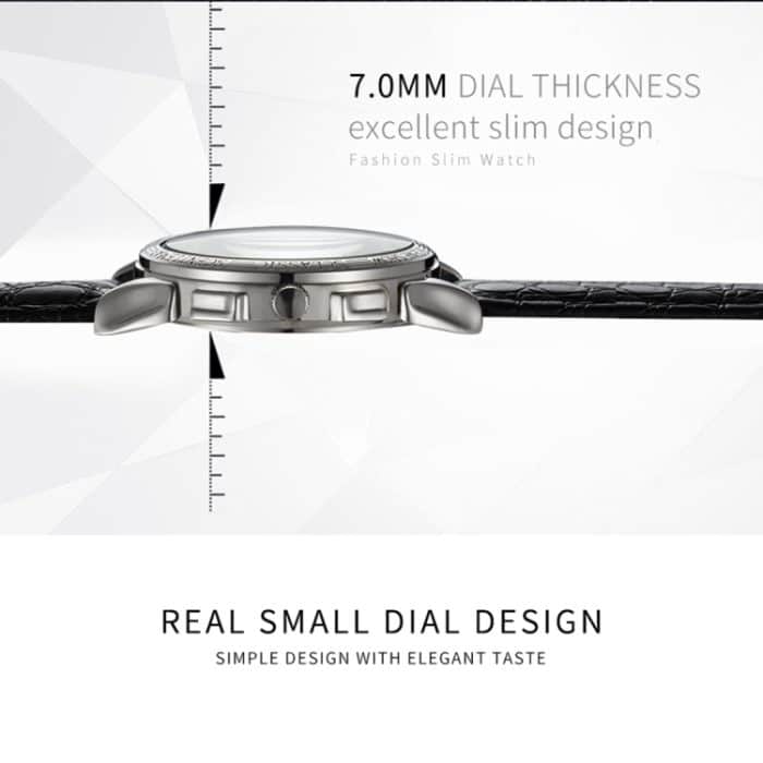 CA7415BB_2.jpg 419 YAZOLE Herren-Armbanduhr, modisch, Business-Lederband, Quarz-Armbanduhr (schwarz) – Bild 3