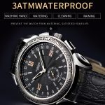 419 YAZOLE Herren-Armbanduhr, modisch, Business-Lederband, Quarz-Armbanduhr (schwarz) – Bild 5