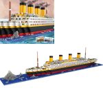 Titanic DIY zusammengebaute Bausteine ​​Boot Kinder Lernspielzeug