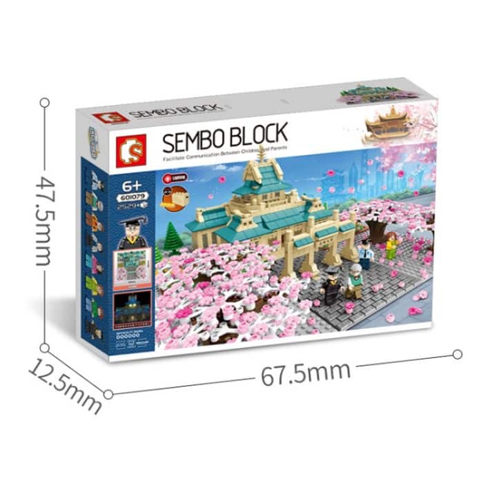 SEMBO 601079 Puzzle Assembled Toy Small Particle Building Blocks der Cherry Blossom Series – Bild 3