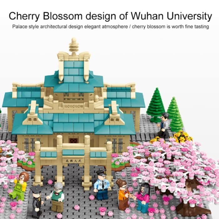 SEMBO 601079 Puzzle Assembled Toy Small Particle Building Blocks der Cherry Blossom Series – Bild 5