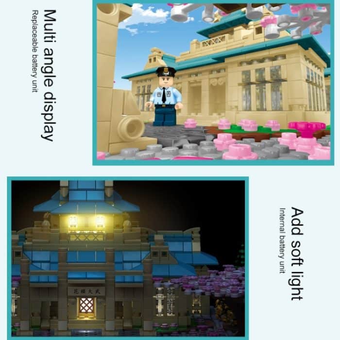 SEMBO 601079 Puzzle Assembled Toy Small Particle Building Blocks der Cherry Blossom Series – Bild 6