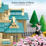 SEMBO 601079 Puzzle Assembled Toy Small Particle Building Blocks der Cherry Blossom Series – Bild 7