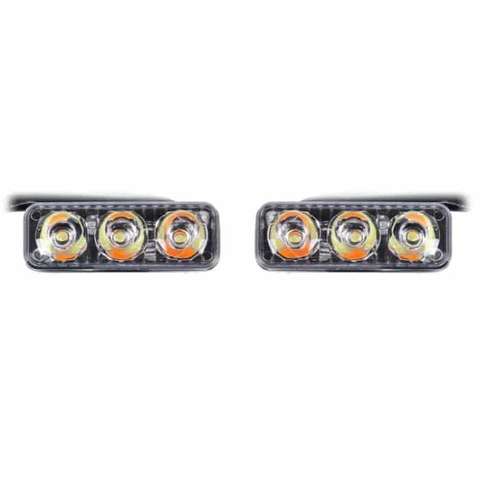 2 PCS DC 12V 6W 400 LM 6000K Tri Circular Car DRL & Blinker (weißes Licht + gelbes Licht), Kabellänge: 50 cm – Bild 2