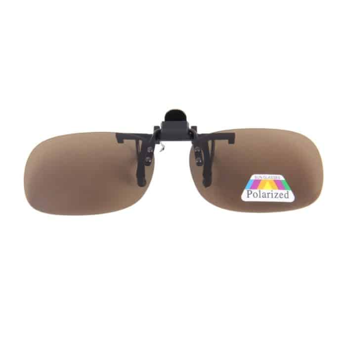 Polarisierte Clip-on Flip Up Kunststoff Clip Sonnenbrille Gläser Gläser Unzerbrechlich Fahren Angeln Outdoor Sport – Bild 2
