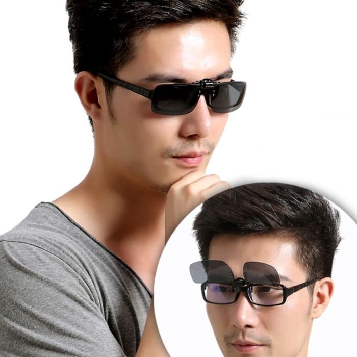 Polarisierte Clip-on Flip Up Kunststoff Clip Sonnenbrille Gläser Gläser Unzerbrechlich Fahren Angeln Outdoor Sport – Bild 6
