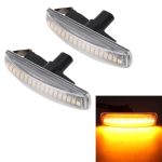 2 PCS DC12V / 3W Auto LED Dynamische Blinker Seitenlichter Fließendes Wasser Blinker Licht für Land Rover, Bernsteinfarbenes Licht, For Land Rover (Black), For Land Rover