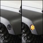 2 Stück 8W DC 12V CAR SUV REFIT LED Rad Augenbraue Signal für Jeep Wrangler JK 07-17, Spezifikation: Stoßmontage mit Blende – Bild 8