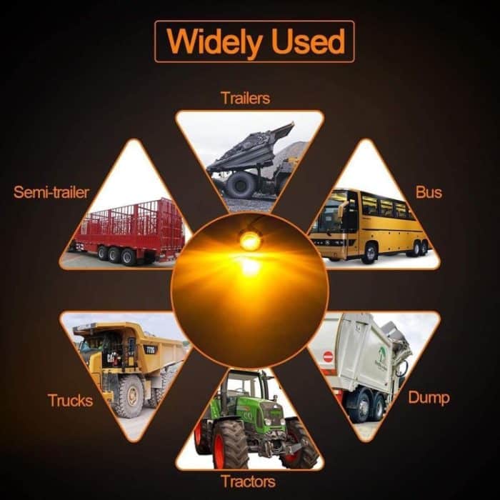 10 Stück MK-009 3/4 Zoll Auto/LKW 3 LEDs Seitenmarkierungs-Anzeigeleuchten Glühlampe, MK-009(Red Light), MK-009(Blue Light), MK-009(Green Light), MK-009(White Light), MK-009(Yellow Light) – Bild 4