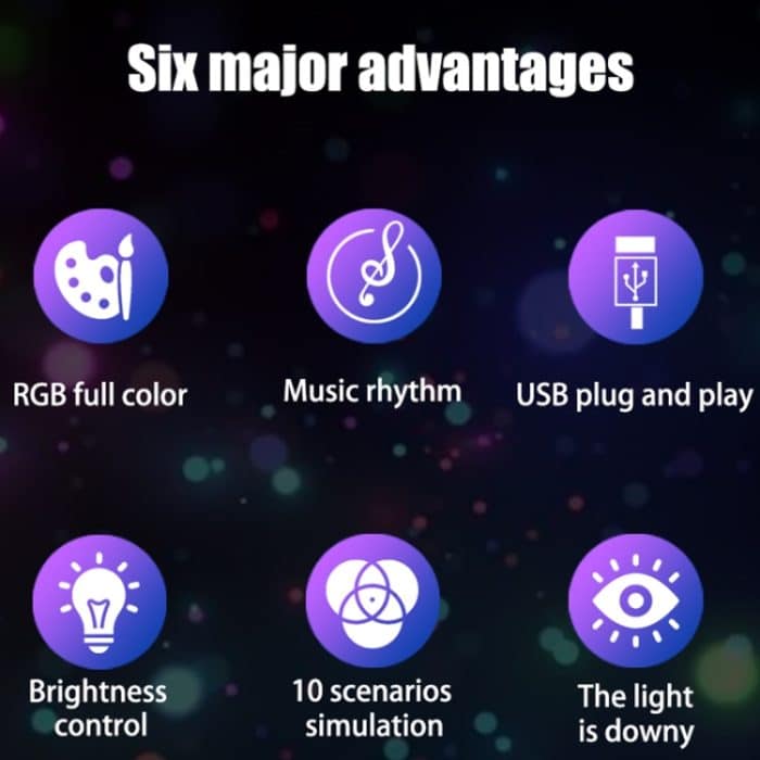 LUXCEO Mood2 RGB-Atmosphären-Fülllicht, Desktop-Rhythmus-Tonabnehmerlampe mit Fernbedienung – Bild 3