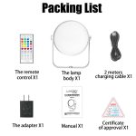 LUXCEO Mood2 RGB-Atmosphären-Fülllicht, Desktop-Rhythmus-Tonabnehmerlampe mit Fernbedienung – Bild 8