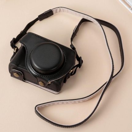 Für Sony ZV-1F Vlog-Kamera, Ganzkörper-Kameratasche aus Leder mit Riemen, For Sony ZV-1F