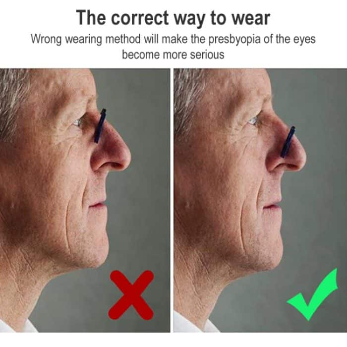 Presbyopie-Brille im Mini-Clip-Nasen-Stil ohne Bügel – Bild 3
