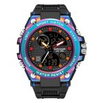 SANDA Dual Digital Display Leuchtende Stoppuhr Chronograph Wecker Herren Quarz Sportuhr