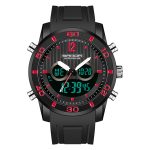 SANDA 3106 Dual Digital Display Männer Outdoor-Sport leuchtende stoßfeste elektronische Uhr