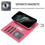 Retro 2 in 1 abnehmbare magnetische horizontale Flip-Hülle aus TPU + PU-Leder mit Halter & Kartenfächern & Fotorahmen & Geldbörse – Bild 5