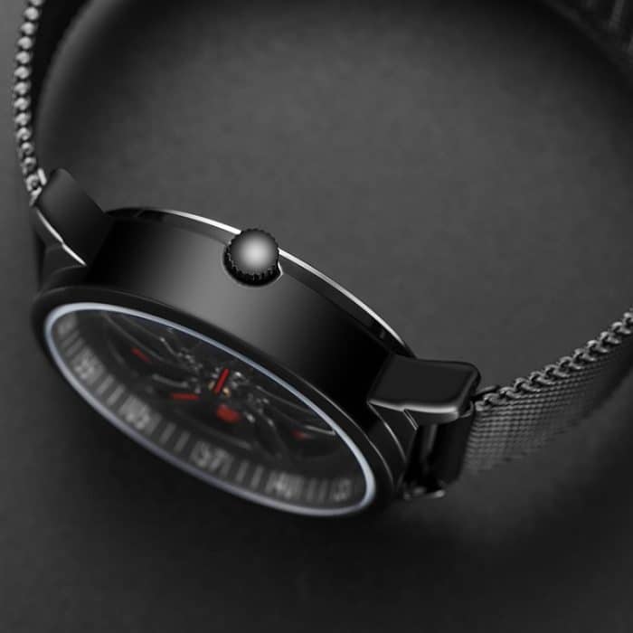 SANDA 1062 Quarzuhr mit 360-Grad-Hohldrehzifferblatt und Mesh-Armband für Herren – Bild 4