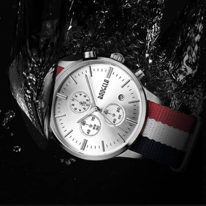 BAOGELA 1611 Kleine dreipolige leuchtende Chronographen-Kalender-Quarzuhr für Herren – Bild 4