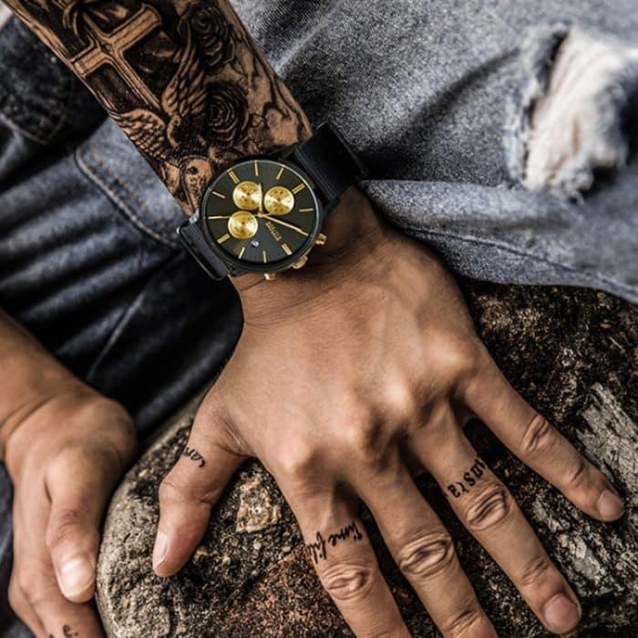 BAOGELA 1611 Kleine dreipolige leuchtende Chronographen-Kalender-Quarzuhr für Herren – Bild 7