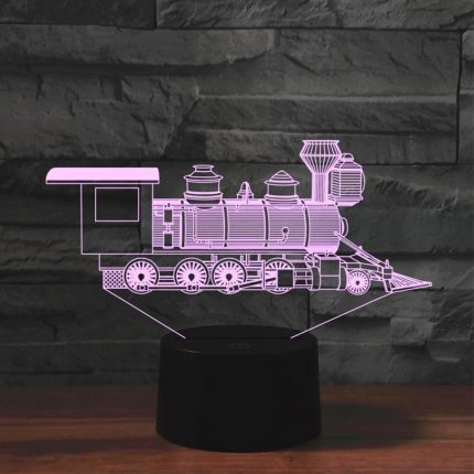 Kreatives 3D-LED-Deko-Nachtlicht mit schwarzer Basis, 16-Farben-Fernbedienung