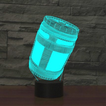 Kreatives 3D-LED-Deko-Nachtlicht mit schwarzer Basis, USB mit Touch-Button-Version