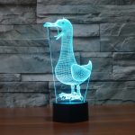 Kreatives 3D-LED-Deko-Nachtlicht mit schwarzer Basis