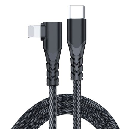 6A PD 20W USB-C / Typ-C auf 8-poliges Ellenbogen-Handy-Datenkabel