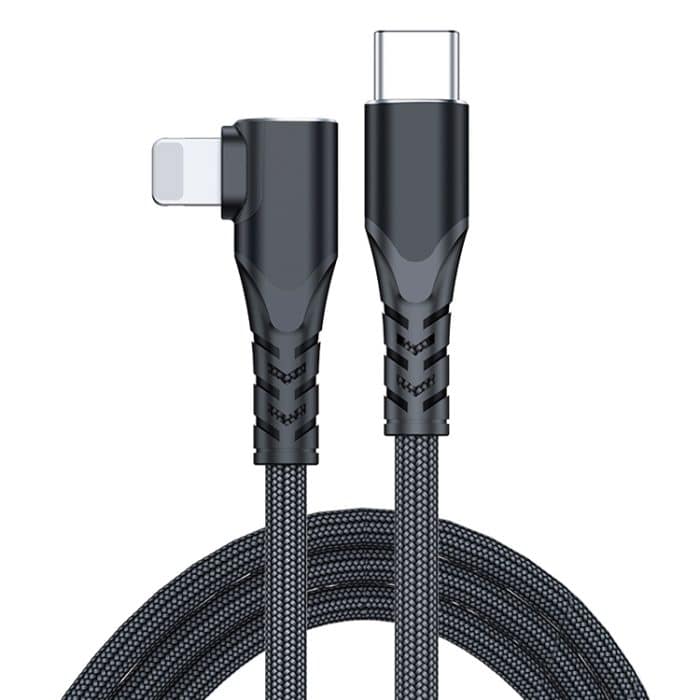 6A PD 20W USB-C / Typ-C auf 8-poliges Ellenbogen-Handy-Datenkabel – Bild 1