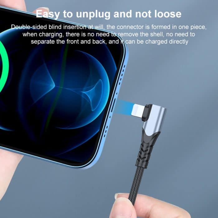 6A PD 20W USB-C / Typ-C auf 8-poliges Ellenbogen-Handy-Datenkabel – Bild 4