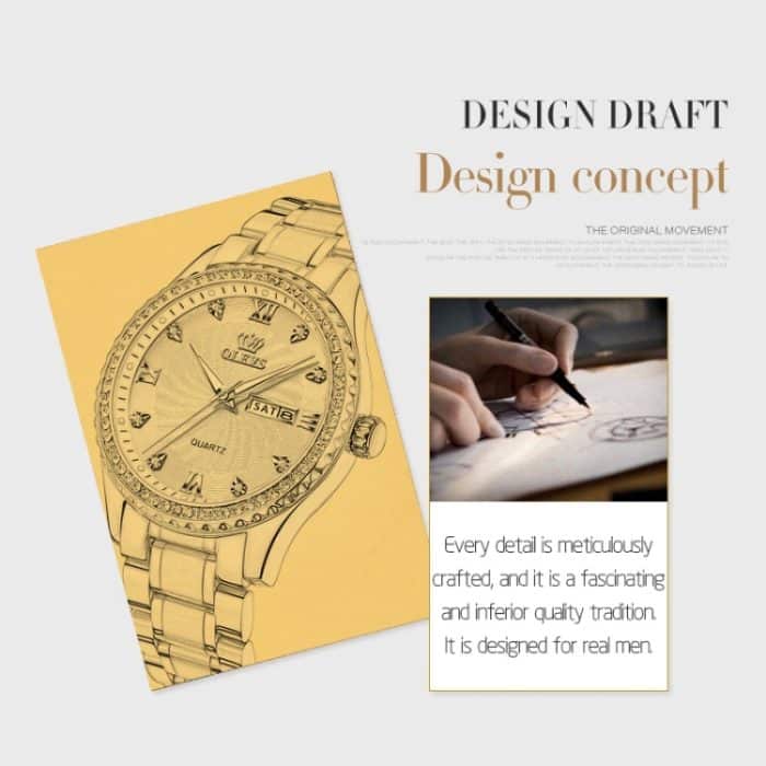 EDA00267401A_12.jpg OLEVS 5565 Herrenmode, wasserdichtes Edelstahlarmband, Diamant-Quarzuhr – Bild 13