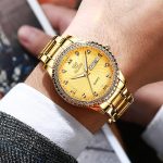 OLEVS 5565 Herrenmode, wasserdichtes Edelstahlarmband, Diamant-Quarzuhr – Bild 10