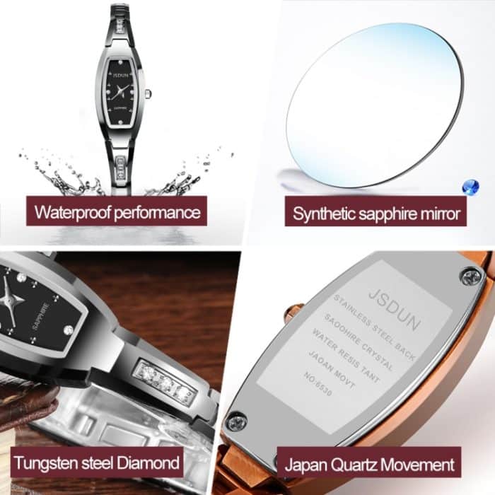 JIN SHI DUN 6530 Damenmode Dual Kalender leuchtende Quarzuhr – Bild 7