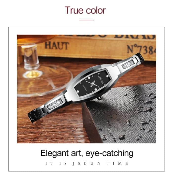 JIN SHI DUN 6530 Damenmode Dual Kalender leuchtende Quarzuhr – Bild 8